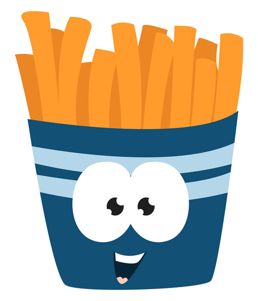 French fries ,illustration,vector on white background - Vector, Image