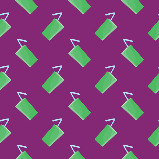 Apple juice , seamless pattern on a purple background. - Vektor, Bild