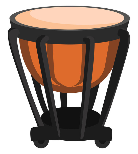 Small kettledrums ,illustration,vector on white background - Vector, Image
