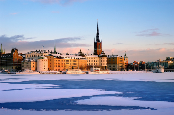 Winter in Stockholm with snow - Foto, afbeelding