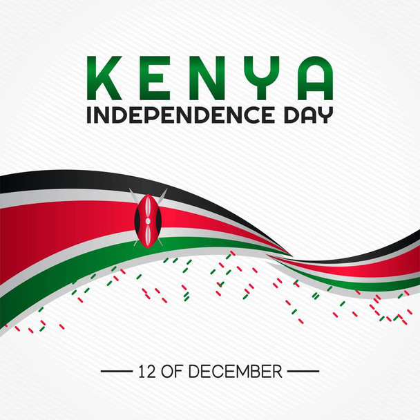 Kenia Onafhankelijkheidsdag Vector Illustratie. Geschikt voor wenskaart poster en banner. - Vector, afbeelding