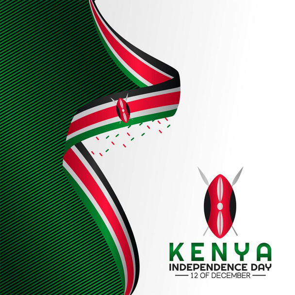 Ilustracja wektora Dnia Niepodległości Kenii. Nadaje się do plakatu i banera z życzeniami. - Wektor, obraz