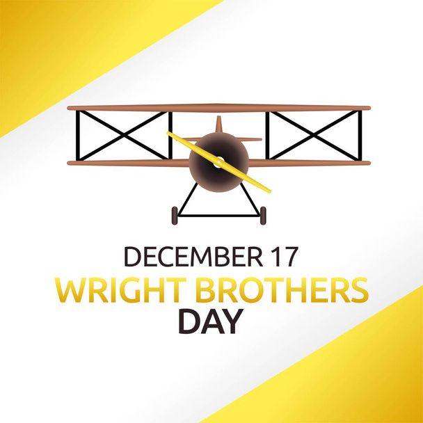 Wright Brothers Day Vector Illustratie. Geschikt voor wenskaart poster en banner. - Vector, afbeelding