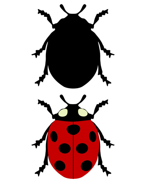 Ladybird silhouette - Vector, Image