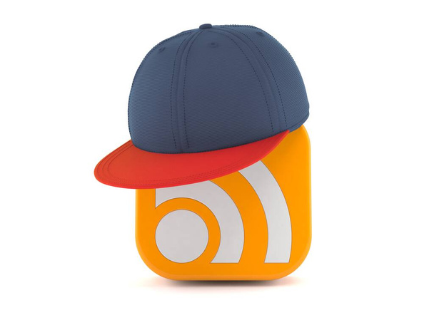 RSS icona con berretto da baseball - Foto, immagini