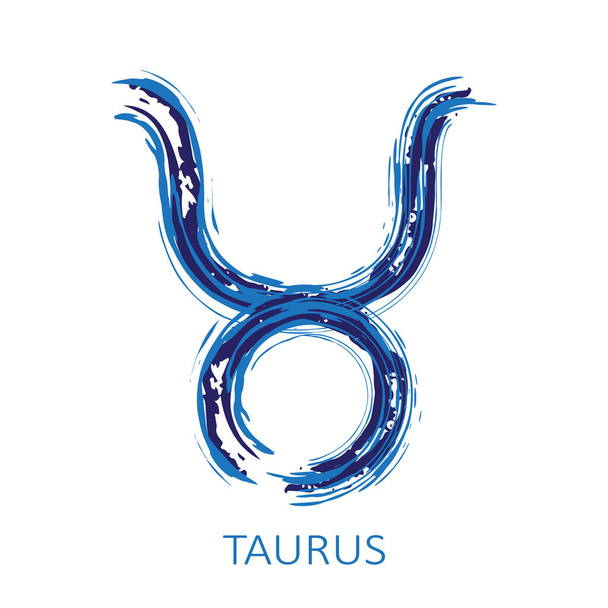 Zodiac sign Taurus isolated on white background. Zodiac constellation. Design element for horoscope and astrological forecast. Vector illustration. - Vetor, Imagem