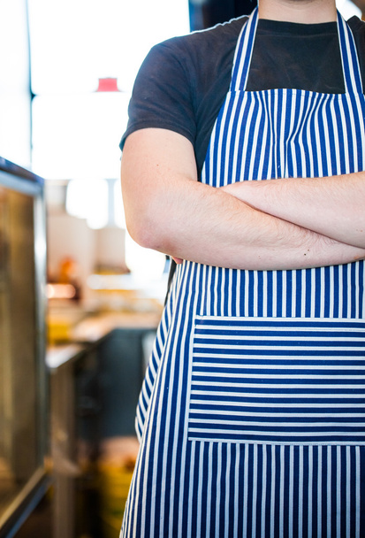 Cook Closeup in the Kitchen with Crossed arms - 写真・画像