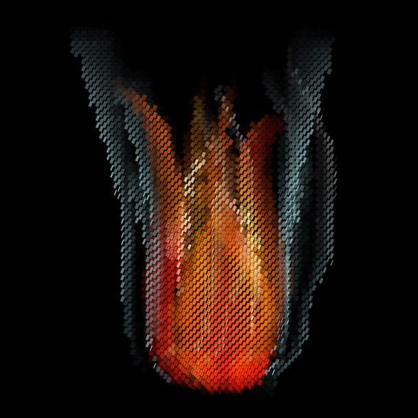 炎火災ベクトル抽象的な背景を燃やす - ベクター画像