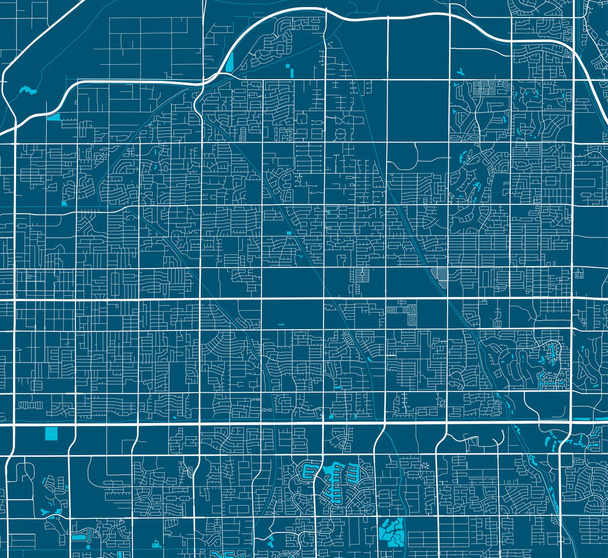 Mesa város közigazgatási területének részletes térképe. Jogdíjmentes vektor illusztráció. Városkép panoráma. Dekoratív grafikus térkép a Mesa területéről. - Vektor, kép