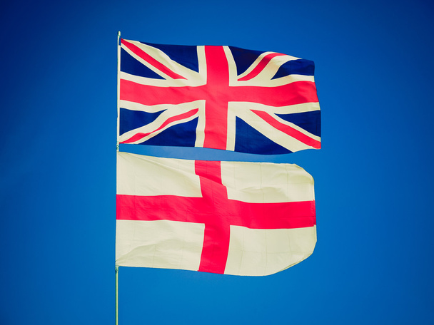 Retro olhar bandeira do Reino Unido - Foto, Imagem