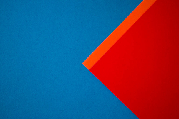 Blue, red and orange geometric background - Photo, image