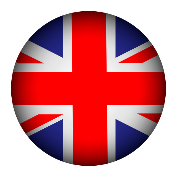 United Kingdom flag button. - Vektor, obrázek