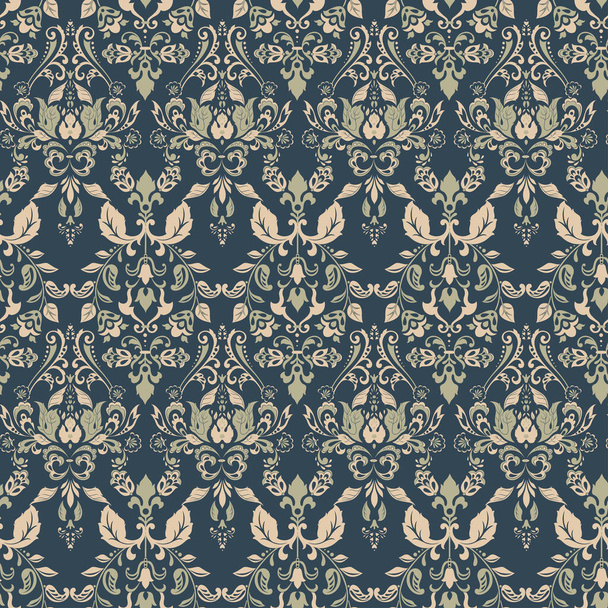 Seamless vintage vector background. Vector floral wallpaper baroque style pattern - Διάνυσμα, εικόνα