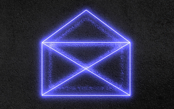 3D mail symbol sign icon . 3d illustration - Photo, Image