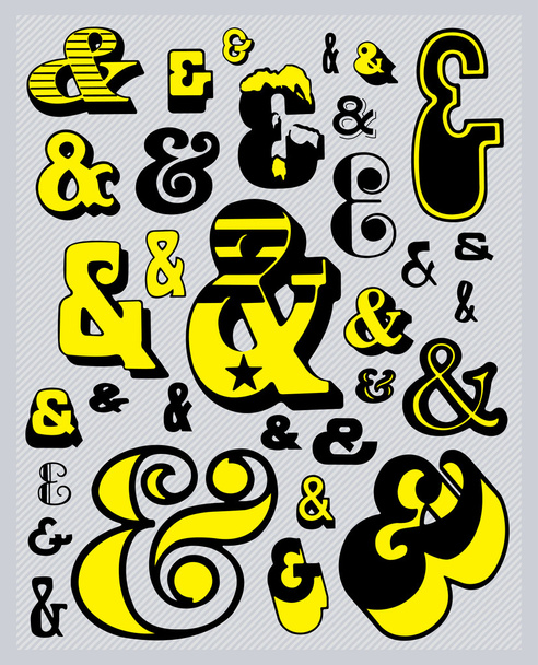 Typographic Character & - Vektör, Görsel