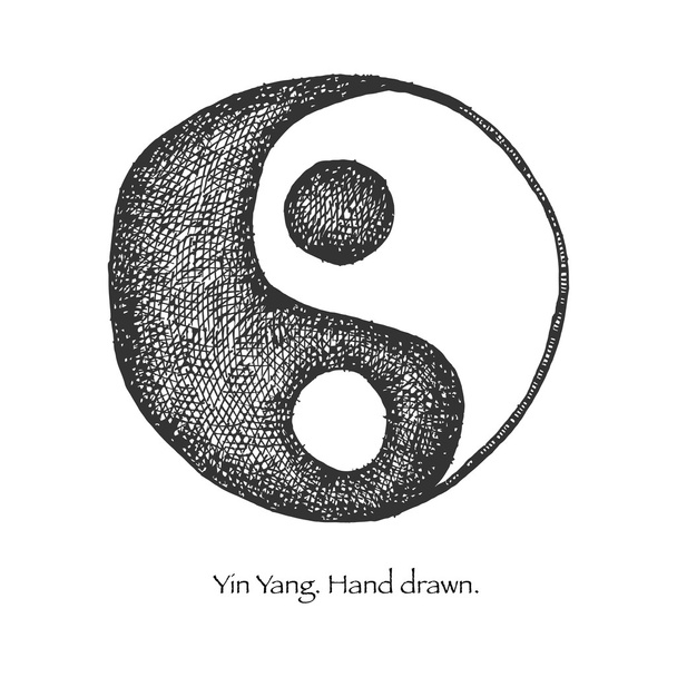 Yin Yang. dessiné à la main. vecteur eps8
 - Vecteur, image