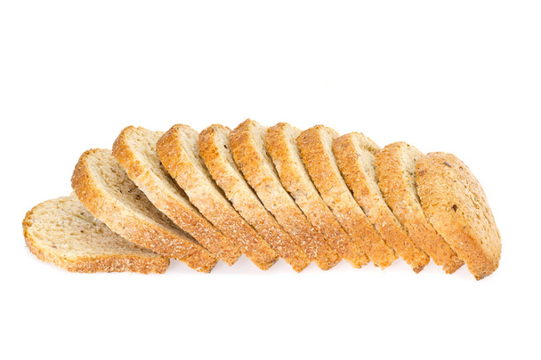 φρέσκο νόστιμο ψωμί σε άσπρο φόντο - Φωτογραφία, εικόνα