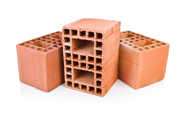 Stack of clay bricks - Photo, Image