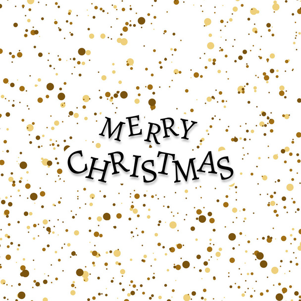 Merry Christmas text. Xmas Lettering design, isolated. Xmas banner poster or greeting card. Vector illustration - Vector, Image
