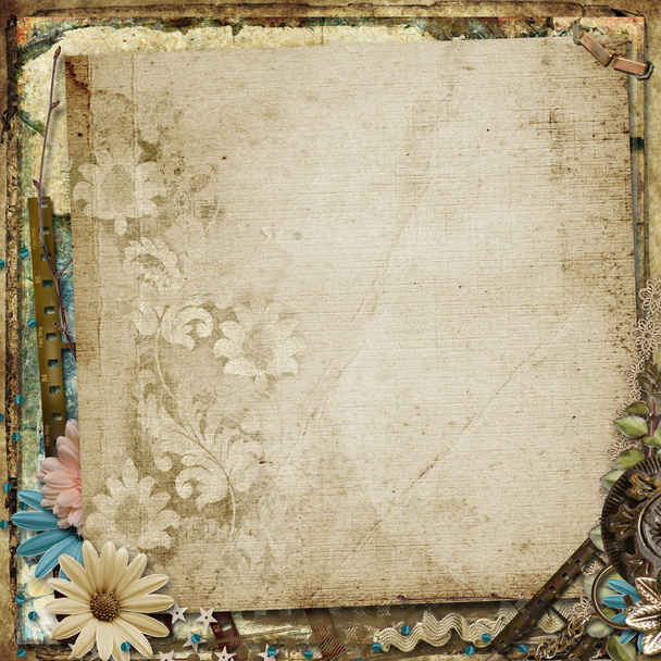 Vintage background with flowers - Photo, image