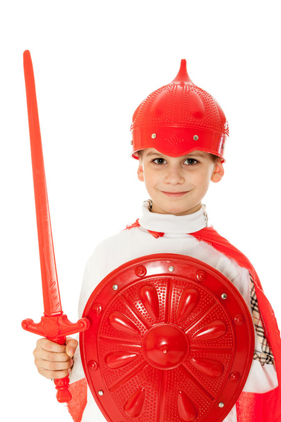 Young Boy Dressed Like a knight - Фото, зображення