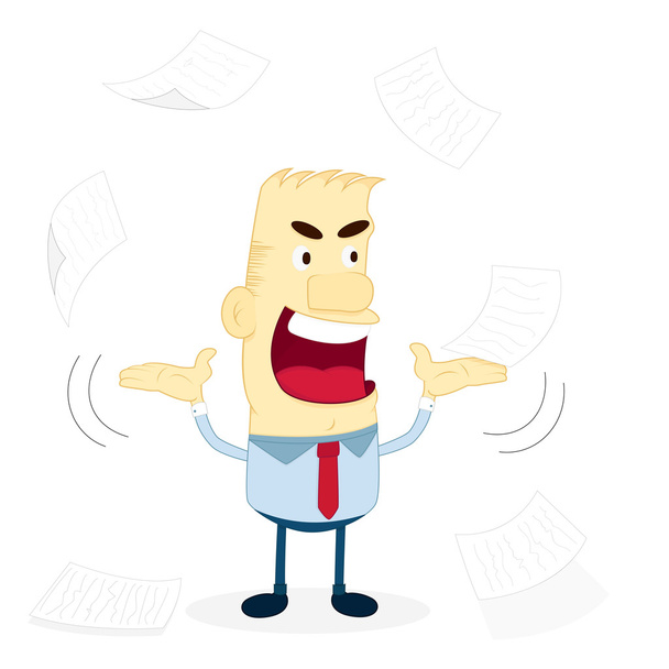 Stressed business man - Vector, Image