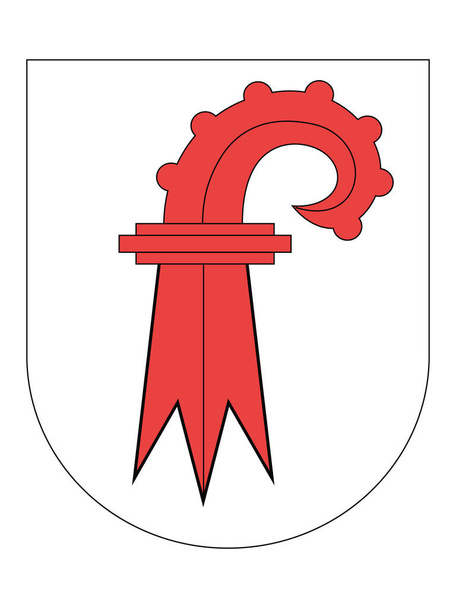 Escudo del Cantón Suizo de Basilea-Landschaft - Vector, Imagen