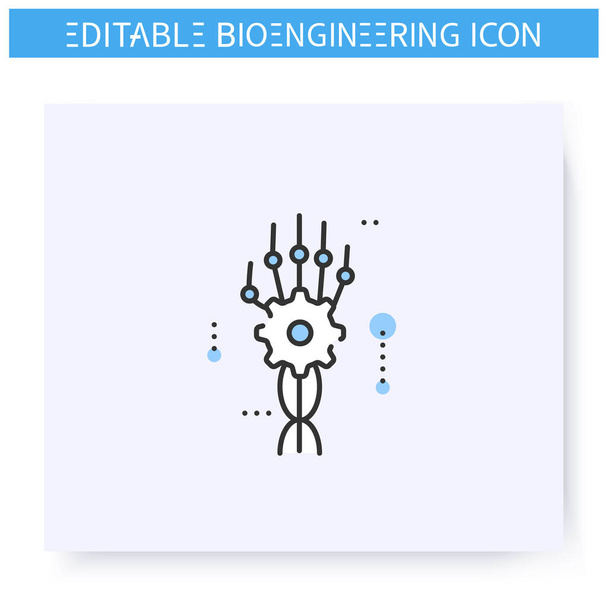 Icône de ligne biomécanique. Illustration modifiable - Vecteur, image