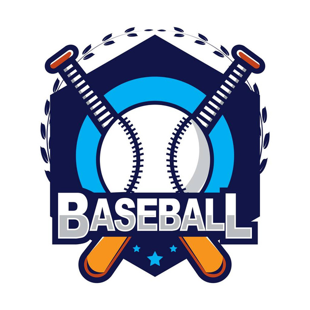 baseball logo, amerikanisches logo sport - Vektor, Bild