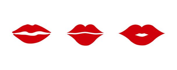 different forms of woman lips - Vector, Image