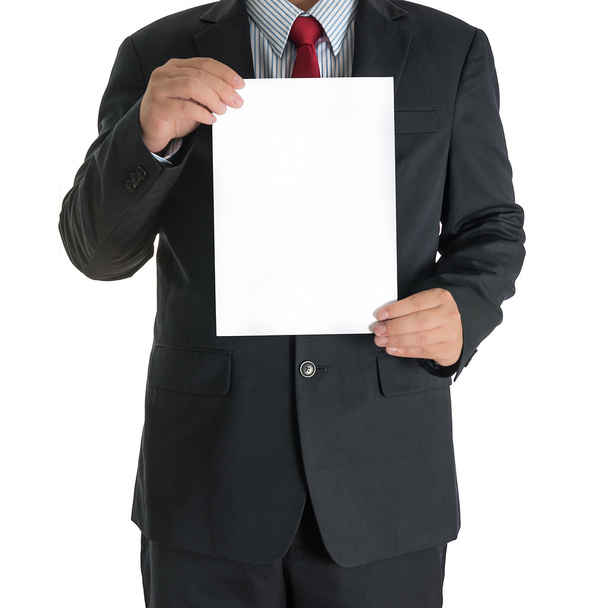 businessman hands showing white blank board - Valokuva, kuva