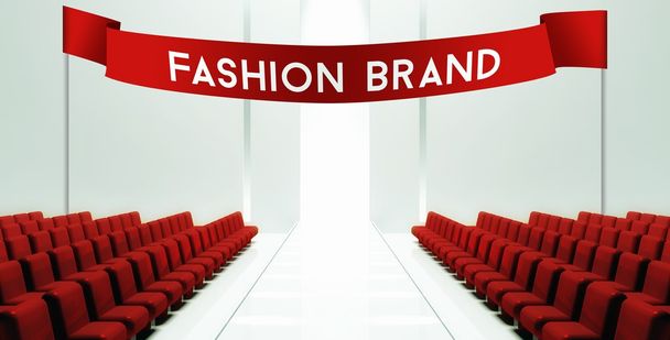 Fashion Brand empty runway background - Φωτογραφία, εικόνα