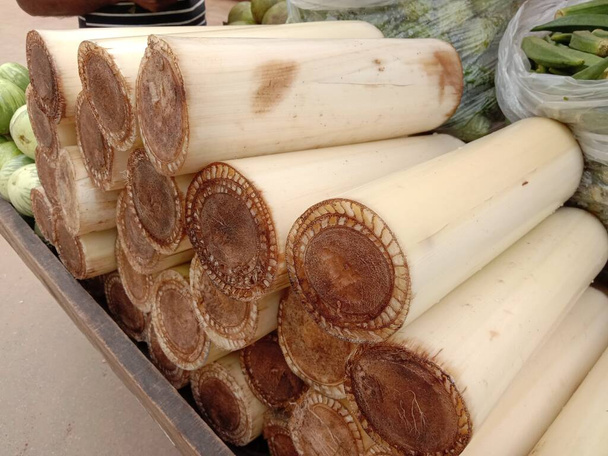 Natural vegetable pieces in the store are from banana trees - Photo, Image