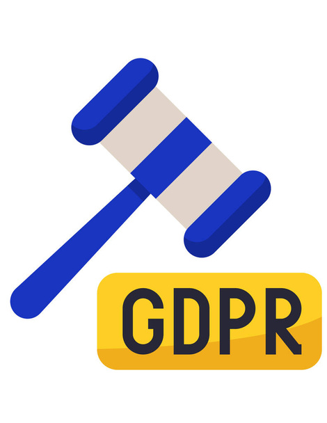 Règlement général sur la protection des données, illustration vectorielle du site web rgpd - Vecteur, image