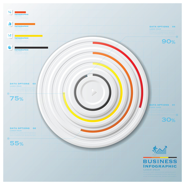 Modern Circle Business Infographic - Wektor, obraz