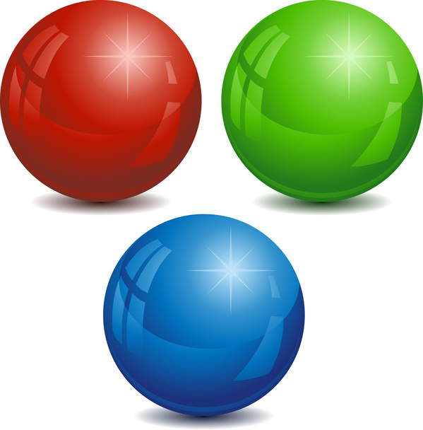 Set of color pearl - Vector, Image