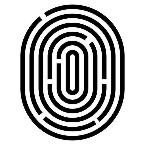 fingerprint icon for web, vector illustration - Διάνυσμα, εικόνα