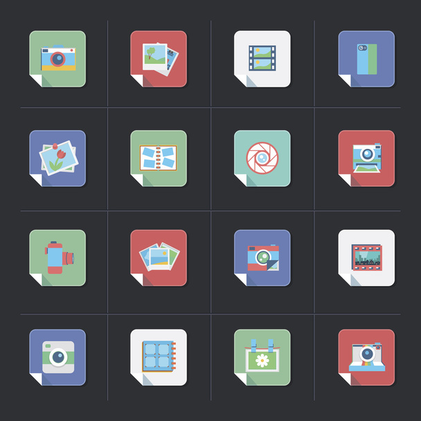 Photography icons - Vector, afbeelding