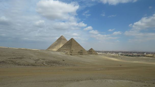 Giza pyramids landscape. historical egypt pyramids. - Photo, Image