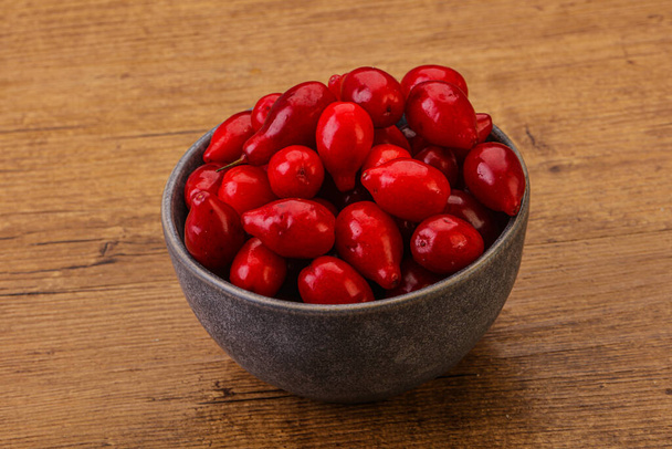 Sweet and ripe cornel or dogtree berries - Photo, Image