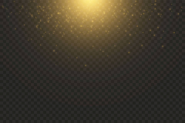 As faíscas de poeira branca e brilho de estrela com luz especial - Vetor, Imagem