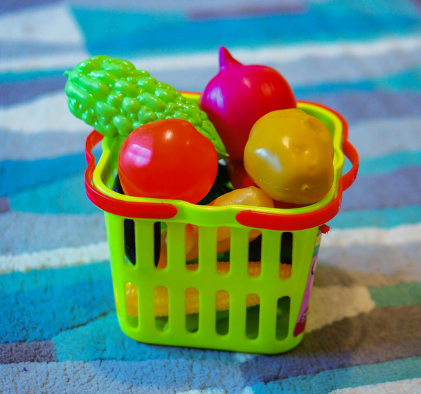 A closeup of colorful toys for babies - Foto, afbeelding