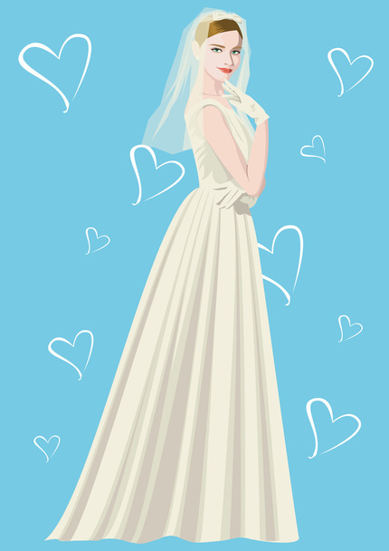 свадебное платье - Вектор,изображение