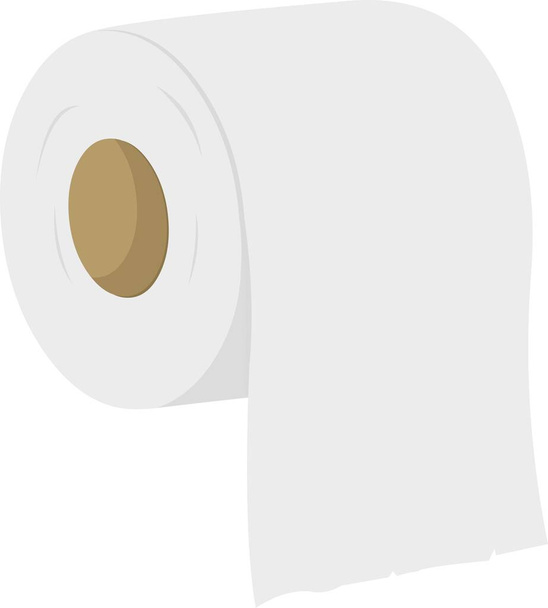 Vector emoticon illustration of a toilet paper - Vector, Image
