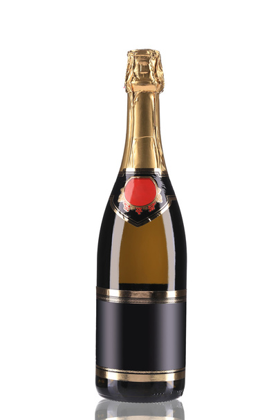 Brown bottle of champagne - Zdjęcie, obraz