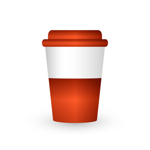 Coffee cup icon on white background. Vector illustration. - Vettoriali, immagini