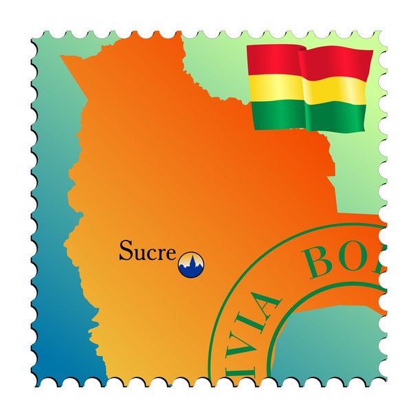 Sucre - stolicy Boliwii - Wektor, obraz