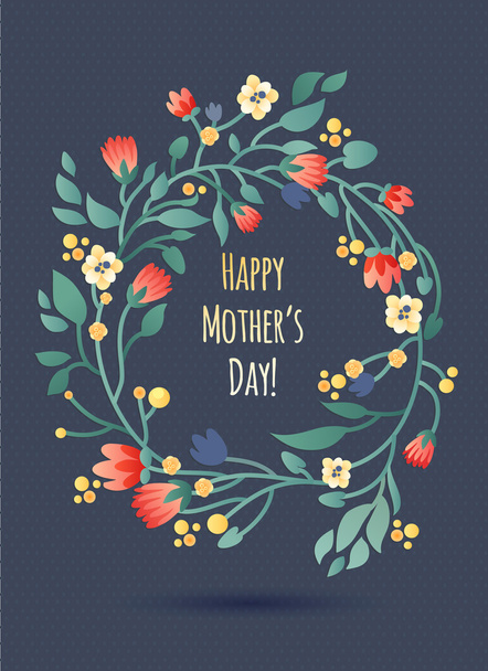 Happy Mother's Day greeting Card - Vector, Image