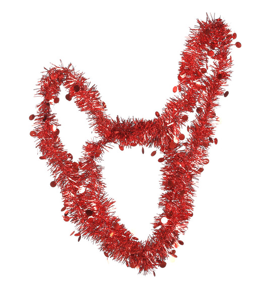Christmas red tinsel - Foto, Imagen
