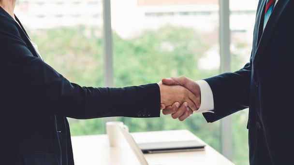 Business people handshake in corporate office - Фото, изображение